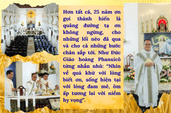 ĐCV Huế: Thánh Lễ Tạ Ơn Ngân Khánh Linh Mục Của Cha Phêrô Võ Xuân Tiến